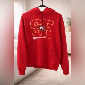 Nike Red Crewneck Sweatshirt with Gold SF Graphic